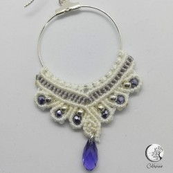 Créoles blanche Macramé