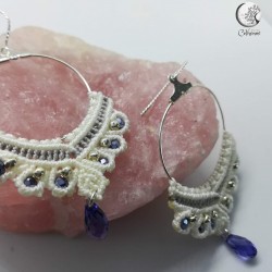 Créoles blanche Macramé