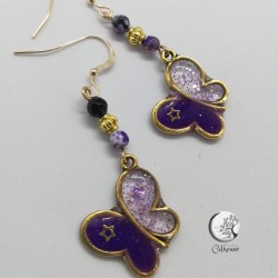 Boucles d'oreilles "Papillons Nocturne"