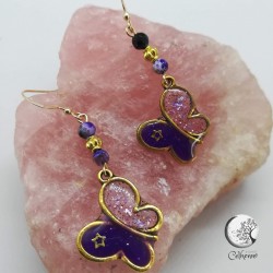 Boucles d'oreilles "Papillons Nocturne"