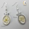 Boucles d'oreilles fleur Blanche