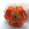 Collier fleur orange - Image non contractuelle