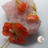 Collier fleur orange - Image non contractuelle