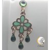Boucles d'oreilles Fleur Émeraude - Image non contractuelle