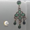 Boucles d'oreilles Fleur Émeraude - Image non contractuelle