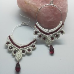 Créoles blanche Macramé