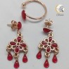 Boucles d'oreilles Victorienne Rubis