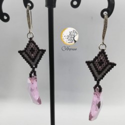 Boucles d'oreilles Lune rose - Image non contractuelle