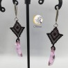 Boucles d'oreilles Lune rose - Image non contractuelle
