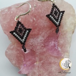 Boucles d'oreilles Lune rose - Image non contractuelle
