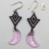 Boucles d'oreilles Lune rose - Image non contractuelle