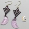 Boucles d'oreilles Lune rose - Image non contractuelle