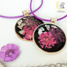 Collier Fleur violet