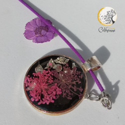 Collier Fleur violet