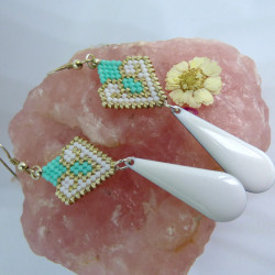 Boucles d'oreilles Maïna Blanches