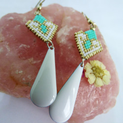 Boucles d'oreilles Maïna Blanches