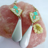 Boucles d'oreilles Maïna Blanches