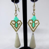 Boucles d'oreilles Maïna Blanches