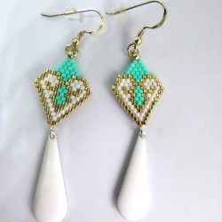 Boucles d'oreilles Maïna Blanches