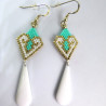 Boucles d'oreilles Maïna Blanches