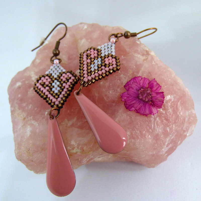 Boucles d'oreilles Maïna Roses