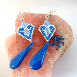 Boucles d'oreilles Maïna Bleu