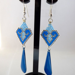 Boucles d'oreilles Maïna Bleu