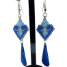 Boucles d'oreilles Maïna Bleu