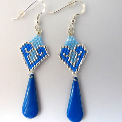 Boucles d'oreilles Maïna Bleu