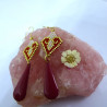 Boucles d'oreilles Maïna ocre rouge