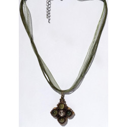 Collier Deirdre oeil de tigre vert