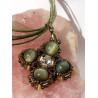 Collier Deirdre oeil de tigre vert