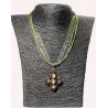 Collier Deirdre oeil de tigre vert