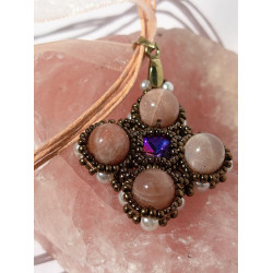 collier Deirdre jaspe rose