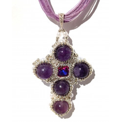 Collier Maddy en améthyste naturelle - création Celhenne Bijoux