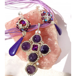 Collier Maddy en améthyste naturelle - création Celhenne Bijoux