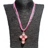 Collier Maddy en quartz rose - création Celhenne Bijoux