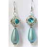 Boucles Deirdre en cristal - création Celhenne Bijoux