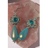 Boucles Deirdre en cristal - création Celhenne Bijoux