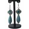 Boucles Deirdre en cristal - Recto/Verso - création Celhenne Bijoux