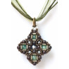 Collier Deirdre en amazonite naturelle - création Celhenne Bijoux