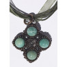 Collier Deirdre en amazonite naturelle - création Celhenne Bijoux