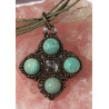 Collier Deirdre en amazonite naturelle - création Celhenne Bijoux