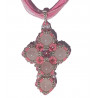 Collier Maddy en quartz rose - création Celhenne Bijoux