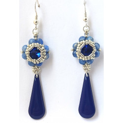 B.O.Deirdre en goldstonebleu - création Celhenne Bijoux