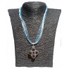 Collier Deirdre goldstone bleu - création Celhenne Bijoux
