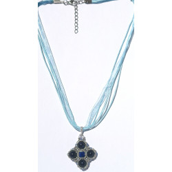 Collier Deirdre goldstone bleu - création Celhenne Bijoux