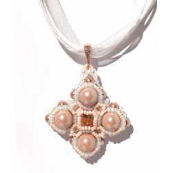 Collier Deirdre en cristal - création Celhenne Bijoux