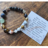 Bracelet Planètes pierres naturelles argenté