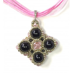 Collier Deirdre en Onyx - Bijou fait main